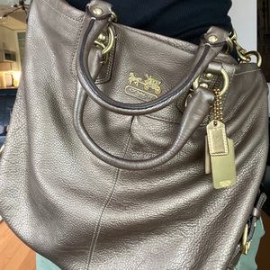 COACH Madison Julianne in Steel Leather EUC